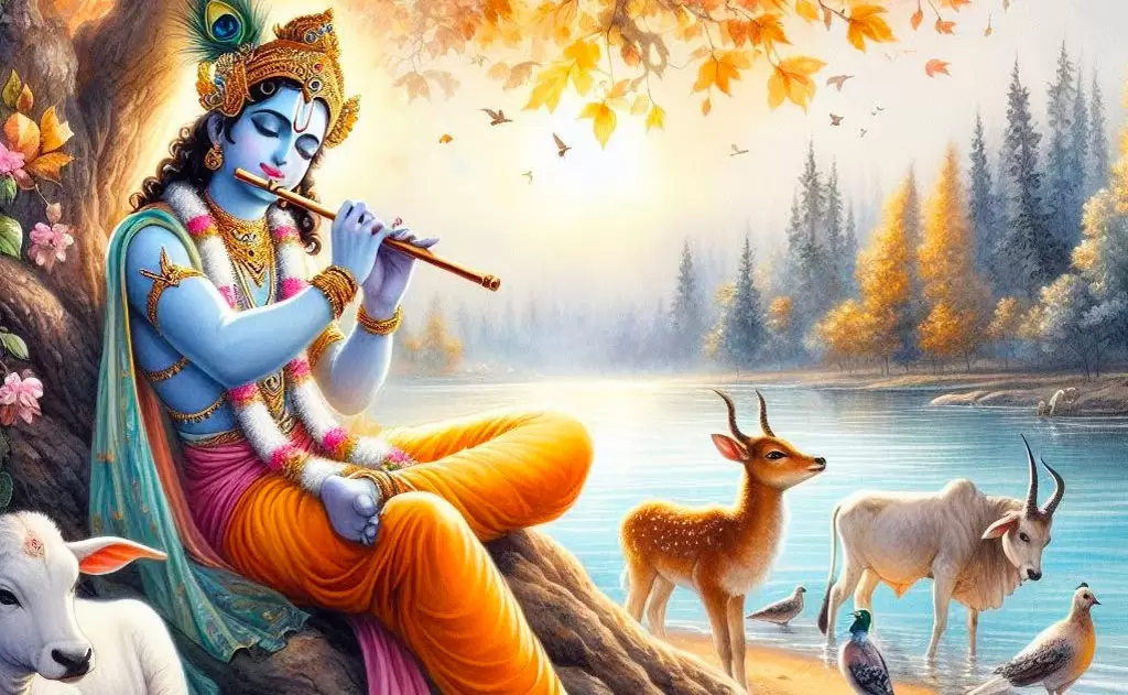 कृष्ण बांसुरी क्यों बजाते हैं? हिंदू धर्म में दिव्य संगीत का प्रतीक — Hinduism