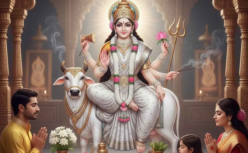 नवरात्रि 2026 दिन 8: माँ महागौरी मंत्र, रंग, भोग और पूजा विधि (रविवार, 18 अक्टूबर) — Festivals