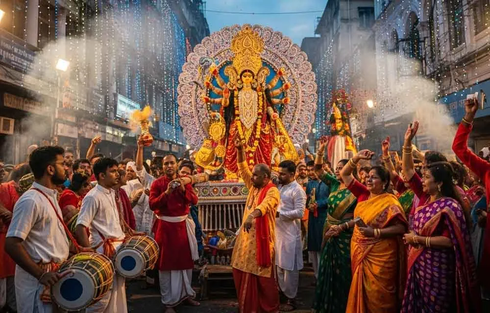 कोलकाता में विजयादशमी 2026: आस्था और उत्सव का रंगीन ताना-बाना — Festivals
