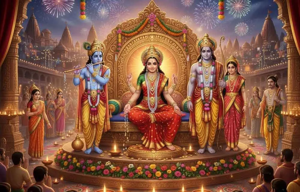 दिवाली क्यों मनाई जाती है: श्रीराम, श्रीकृष्ण और माँ लक्ष्मी की कथाएँ
