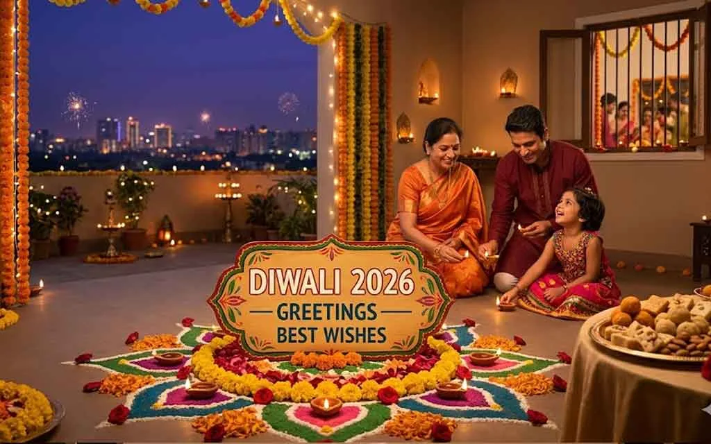दिवाली 2026 शुभकामनाएं — हिंदी, अंग्रेज़ी और तेलुगु में सर्वश्रेष्ठ बधाई संदेश — Festivals