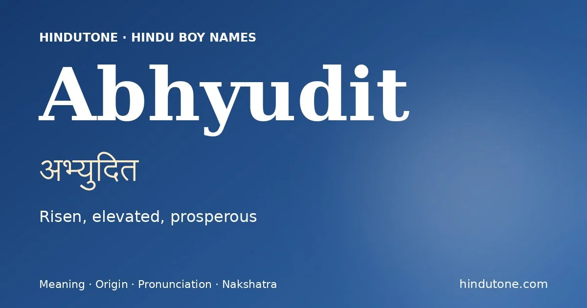 अभ्युदित — A